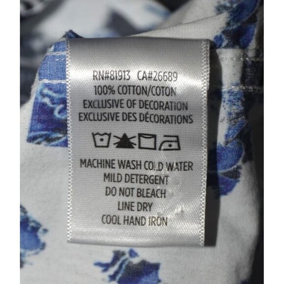 Robert Graham Blue Abstract Print Flip Cuff Men's 3XL Casual Button Front Shirt - Picture 10 of 11